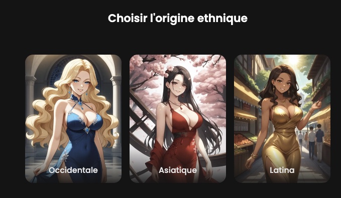 Choix de l'origine ethnique du personnage