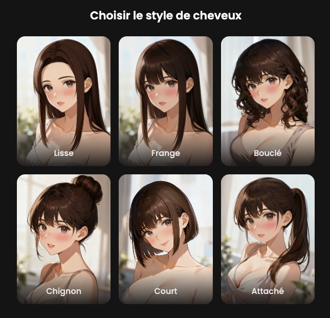 Choix du style de cheveux