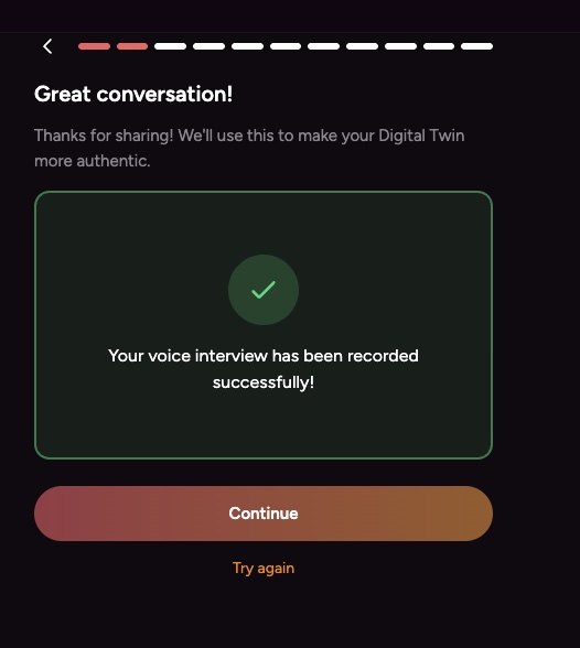 Enregistrement vocal pour le Digital Twin