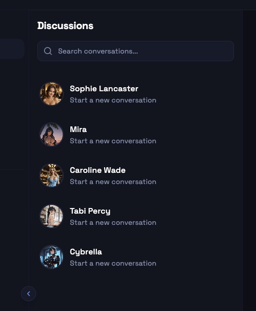 Liste des discussions sur DarLink AI