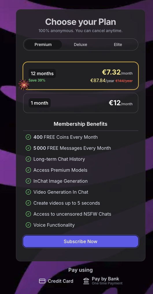 Formule Premium de Girlfriend GPT et son tarif