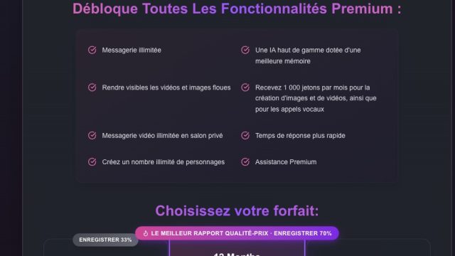 Grille tarifaire de FlirtCam AI